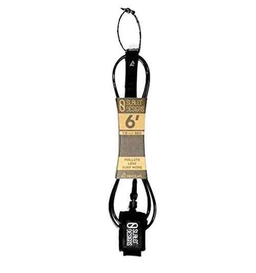 7" SLATER DESIGNS REGULAR SURFBOARD LEASH (Black/Black, 7'0")(SW) 4 7" SLATER DESIGNS REGULAR SURFBOARD LEASH (Black/Black, 7'0")(SW) - Image 2